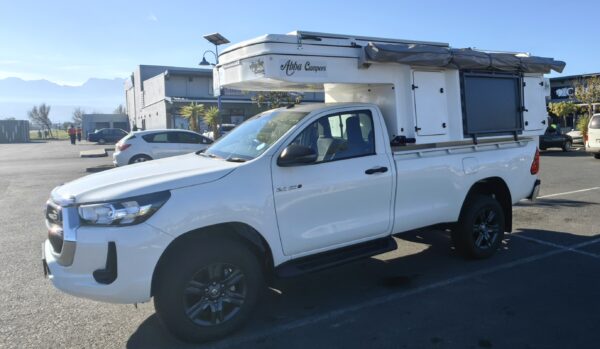 Abba slide on slide off camper on New 2026 Toyota Hilux 2.4GD-6 RAI Automatic Single Cab 4x4 SR white